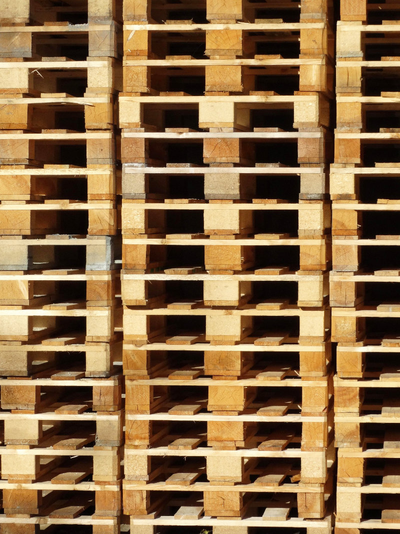Stack of wooden pallets